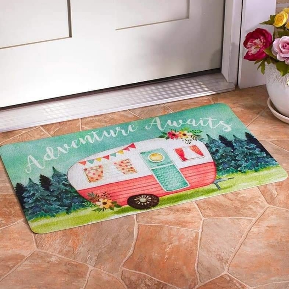 Brand New Adventure Awaits Door Mat